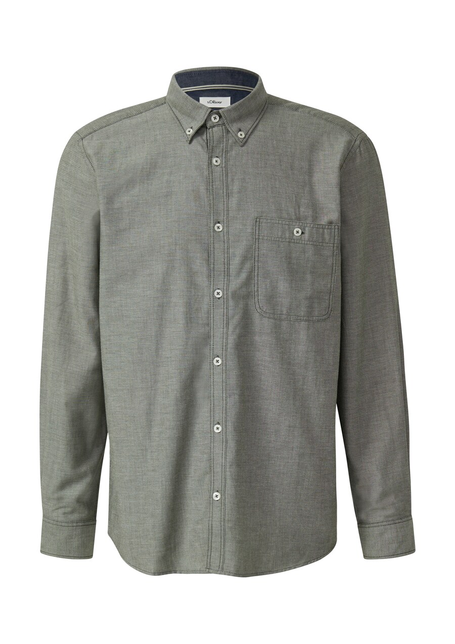 

Рубашка на пуговицах классического кроя s.оливковыйr, оливковый