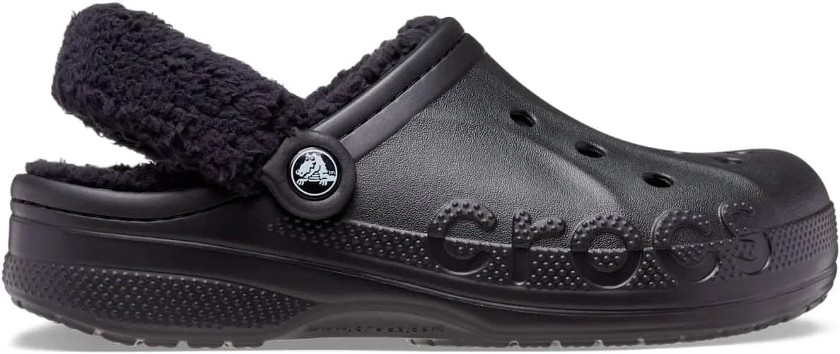 Деревянные сабо Crocs Unisex Baya на подкладке, Black — фото 2