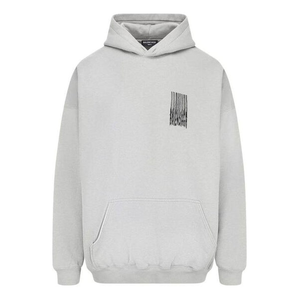 

Толстовка barcode cotton hoodie 'grey' Balenciaga, серый