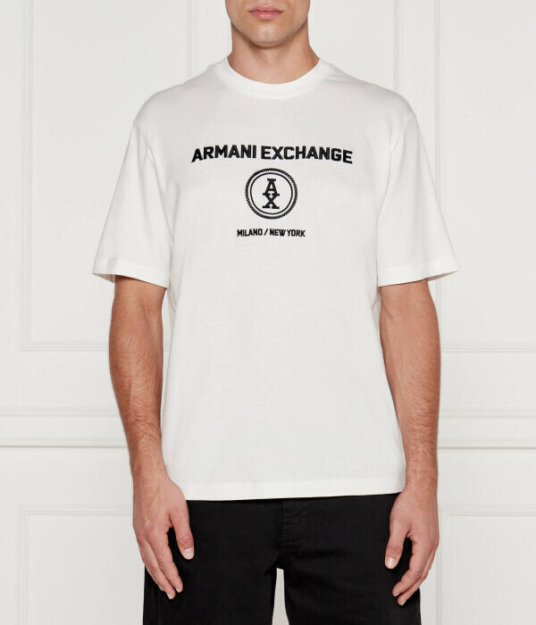 

Футболка мужская Armani Exchange с логотипом бренда, белый