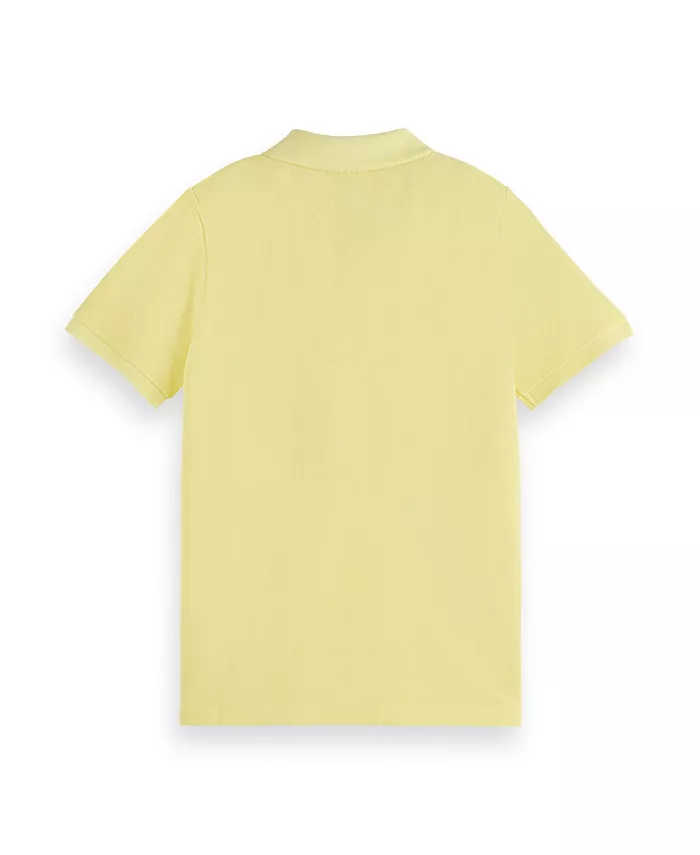 Детская и подростковая поло из пике с эффектом garment dye SCOTCH & SODA, желтый — фото 2