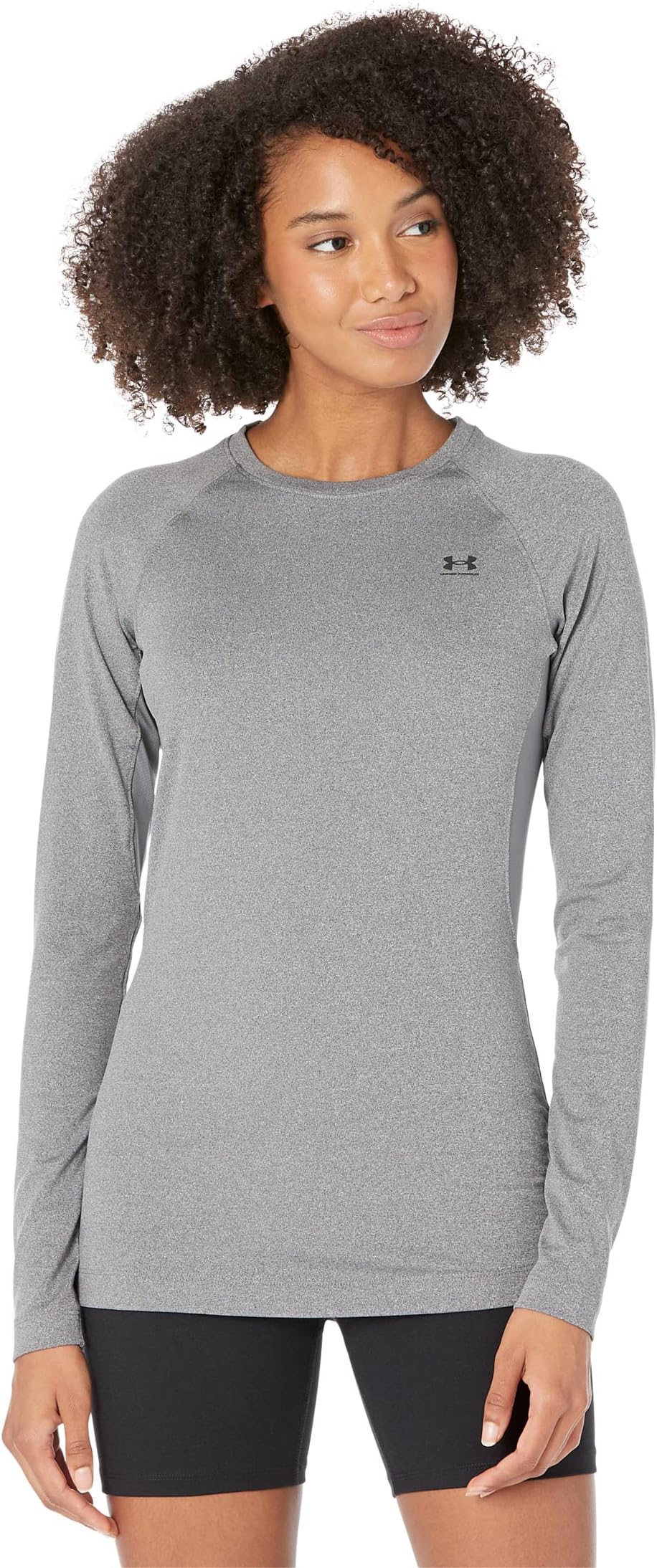 

Футболка с круглым вырезом Authentics с длинными рукавами Under Armour, цвет Charcoal Light Heather/Black