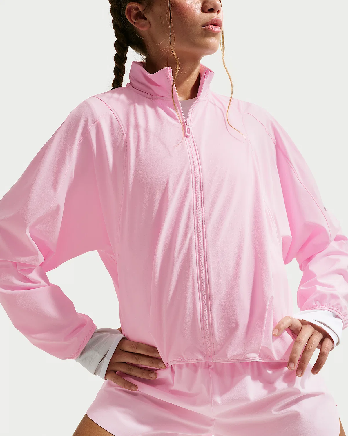 Детская ветровка Nike MAVN с водоотталкивающей пропиткой и защитой от УФ, Pink Foam/Black/Pink Foam — фото 3
