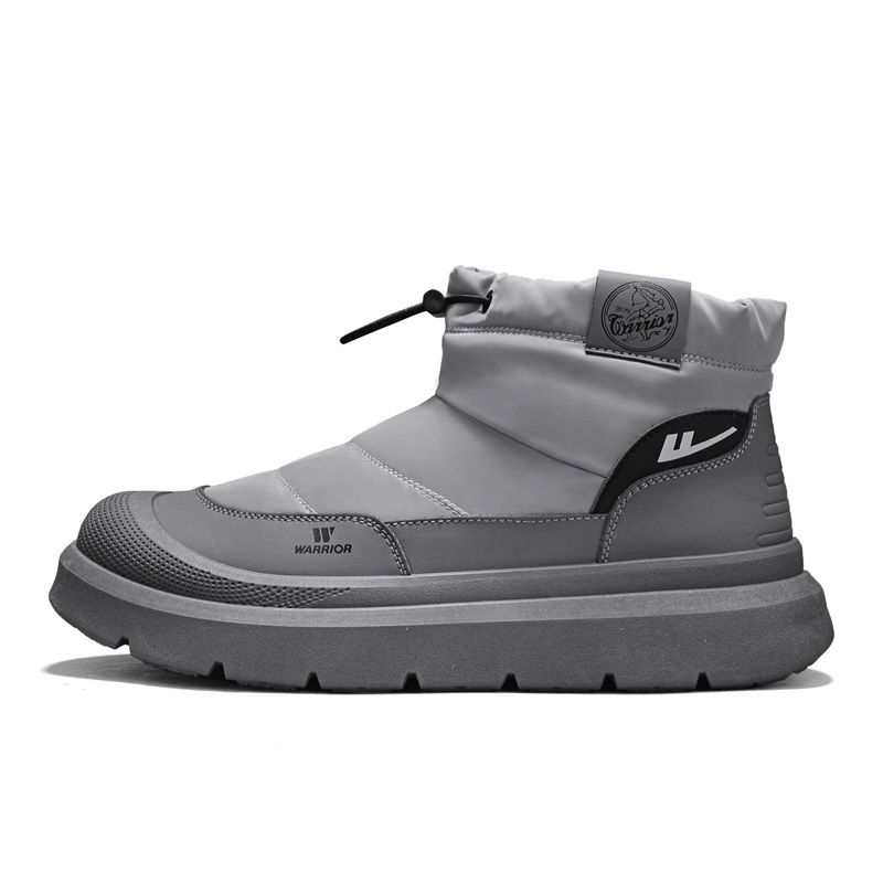 

WARRIOR Мужские термоутепленные сноубутсы с амортизирующей подошвой, повышенной устойчивостью и износостойкостью, цвет Gray Black