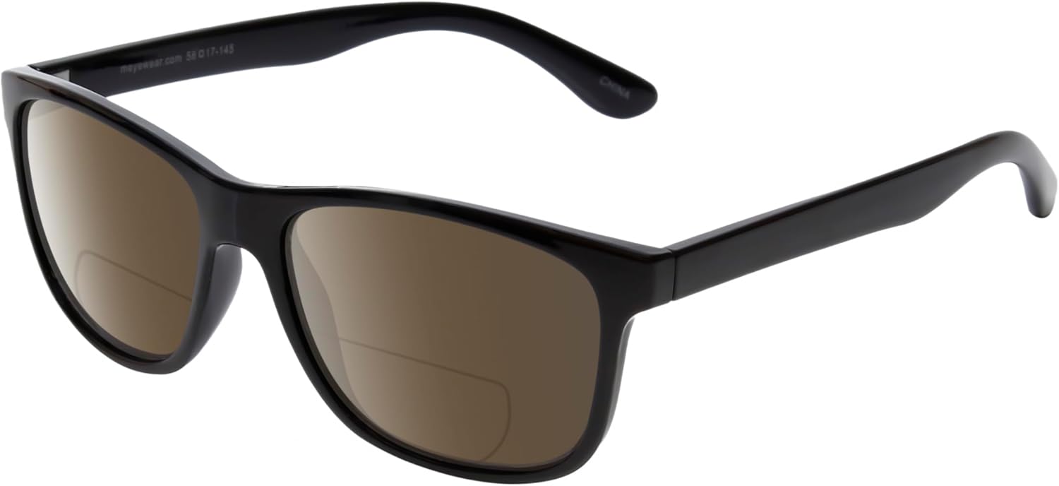 

Солнцезащитные очки Calabria Noah Panthos с поляризованными линзами и бифокальной линзой для чтения, модные и легкие, для мужчин и женщин, Gloss Black/Polarized Amber Brown