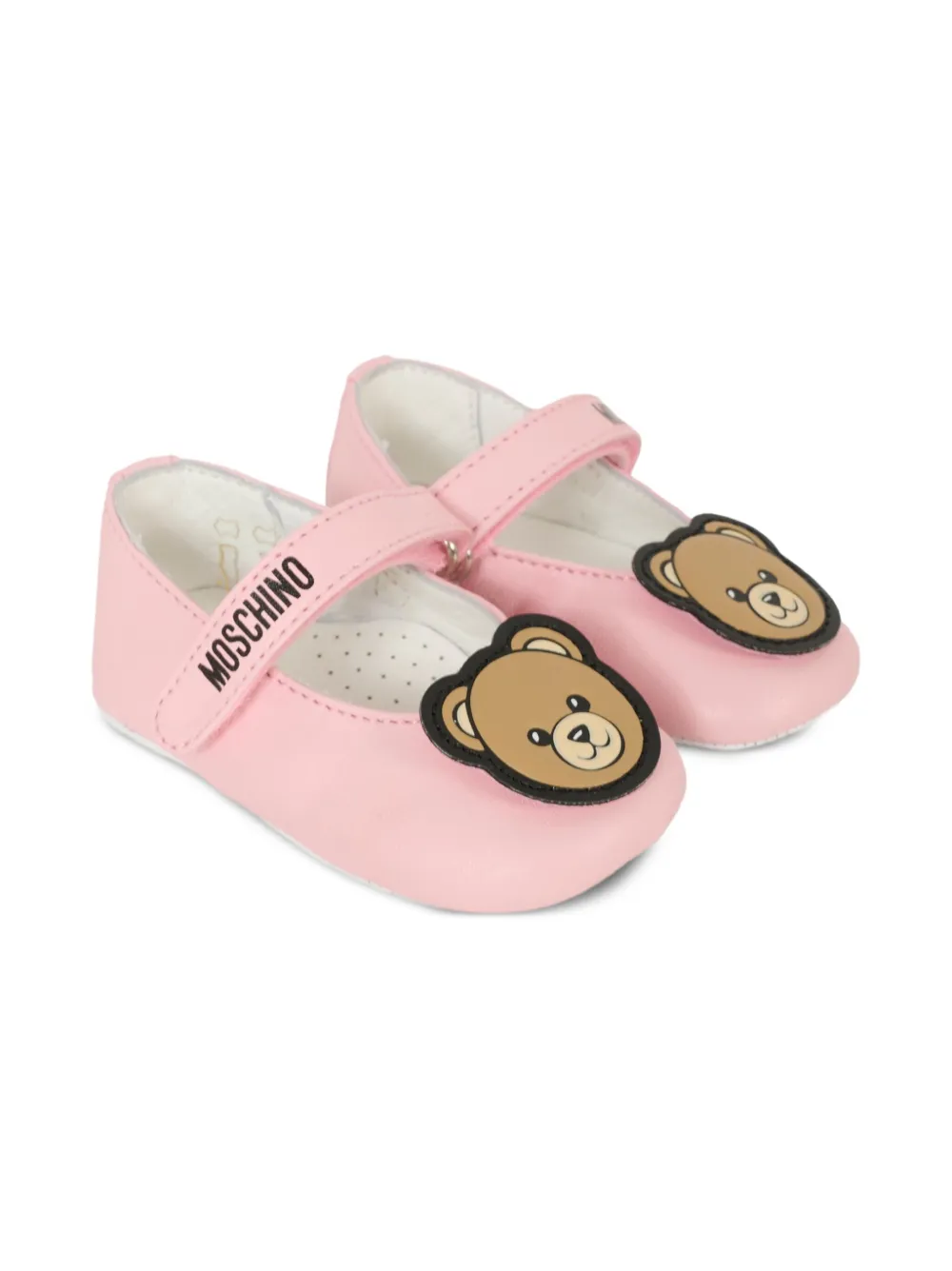 

Декорированные балетки Moschino Kids, розовый