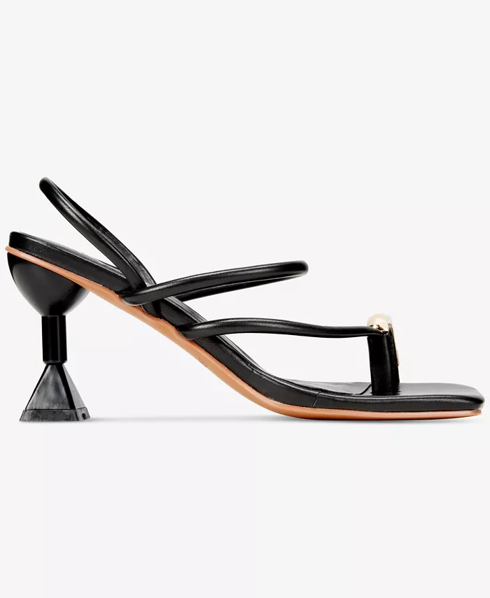 Женские босоножки Whitney Gold Toe с ремешками - доступны расширенные размеры SMASH Shoes, черный — фото 2