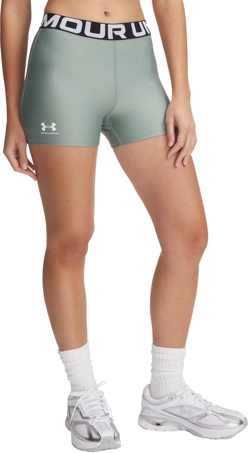 

Женские шорты Under Armour HeatGear Armour Shorty, Silica Green/White