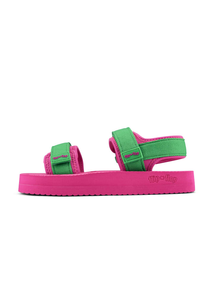 Классические босоножки Flip Flop, цвет gartengrün/pink — фото 2