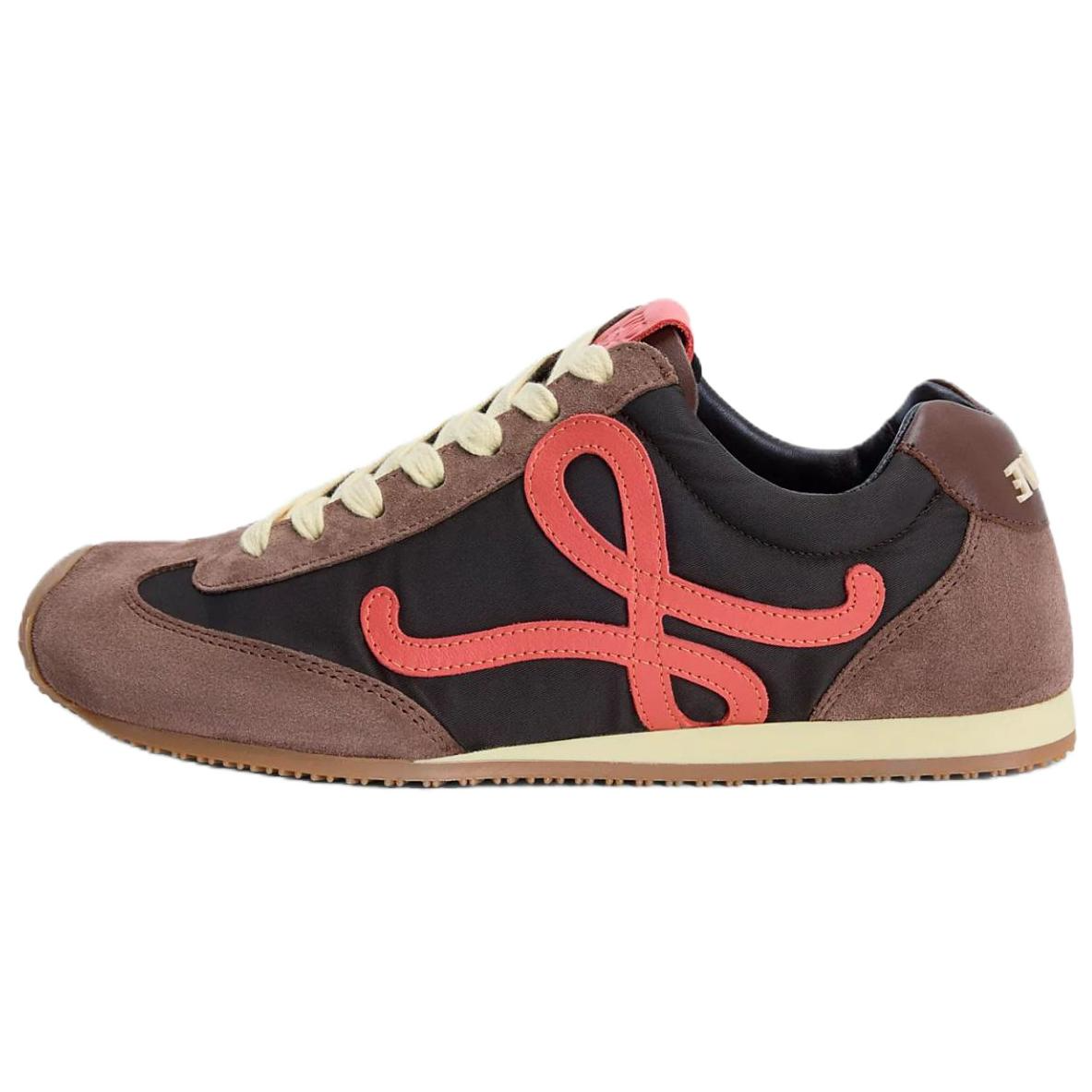 Балетки Ballet Runner 2.0 Low top повседневные женские туфли Chocolate/Coral/Yellow LOEWE, Original Shoe Box Included