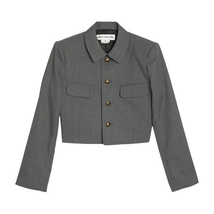

Куртка Comme des Garçons Girl Cropped Doeskin Jacket 'Grey', серый