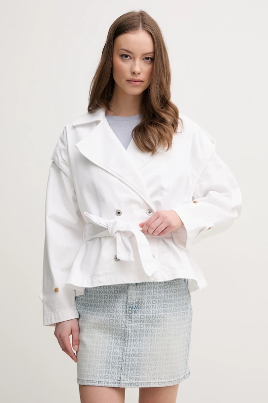 

Хлопковый тренч SUE Pepe Jeans, белый