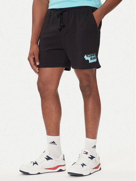 

Спортивные шорты relaxed fit Stack Logo DM0DM21803 Tommy Jeans, чёрный