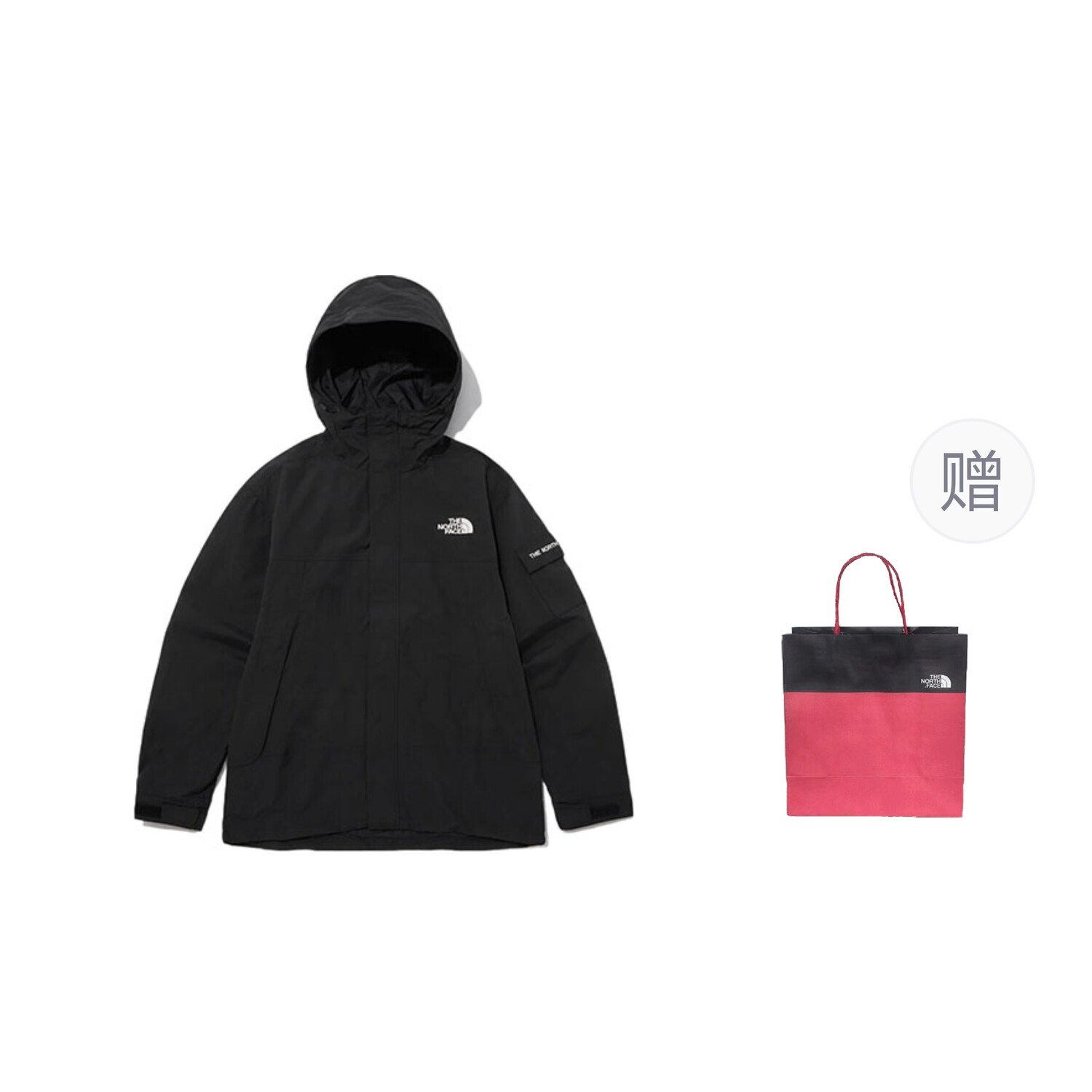 

Куртка унисекс черный подарочная сумка The North Face
