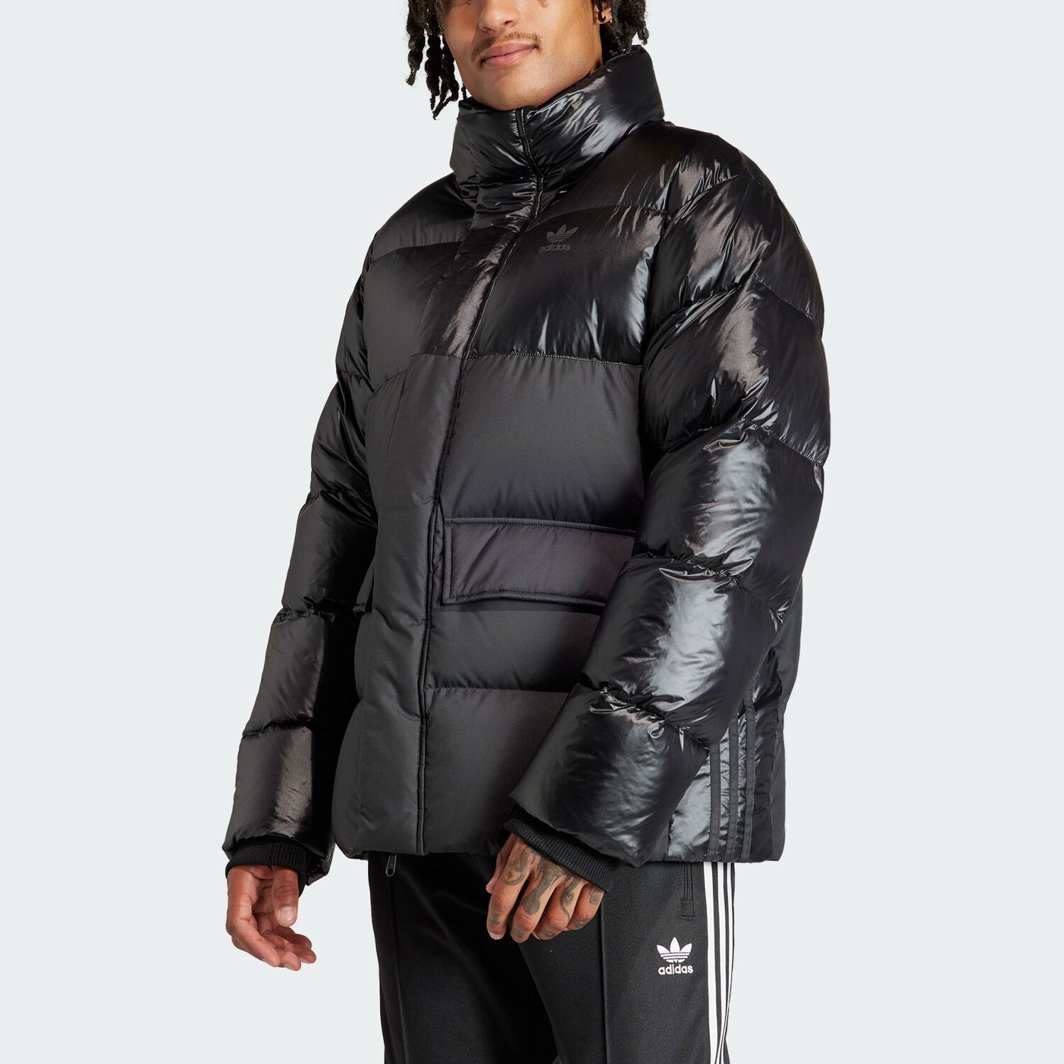 Пуховик adidas Originals Midweight Down, черный — фото 4