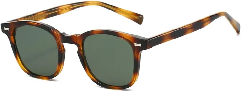 

Женские солнцезащитные очки в винтажном стиле с заклепками, модные мужские серые солнцезащитные очки с защитой от УФ-излучения UV400 TVTBBVV, Amber Dark Green