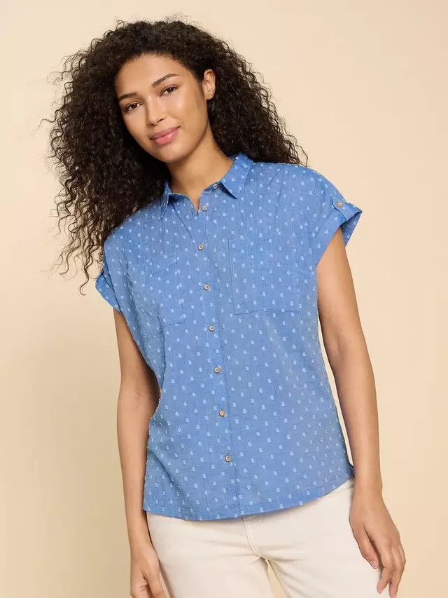 

Рубашка White Stuff Ellie Organic Cotton, цвет blue/multi