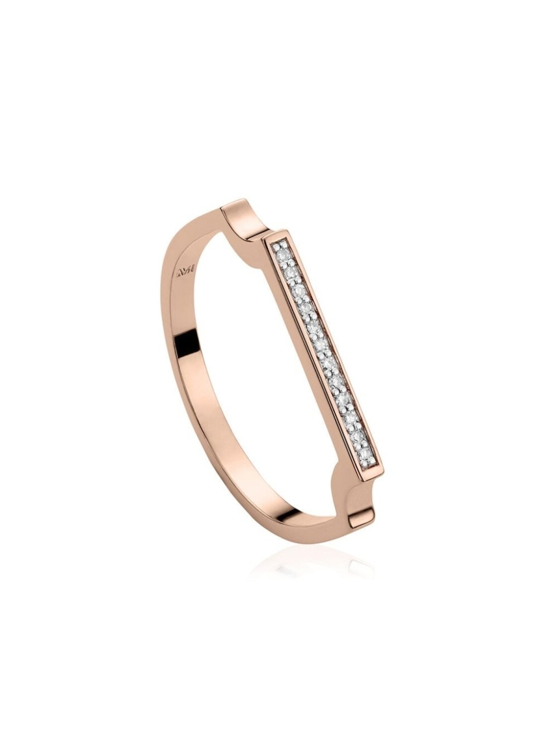 

Кольцо RP Signature Thin Diamond Monica Vinader, розовый