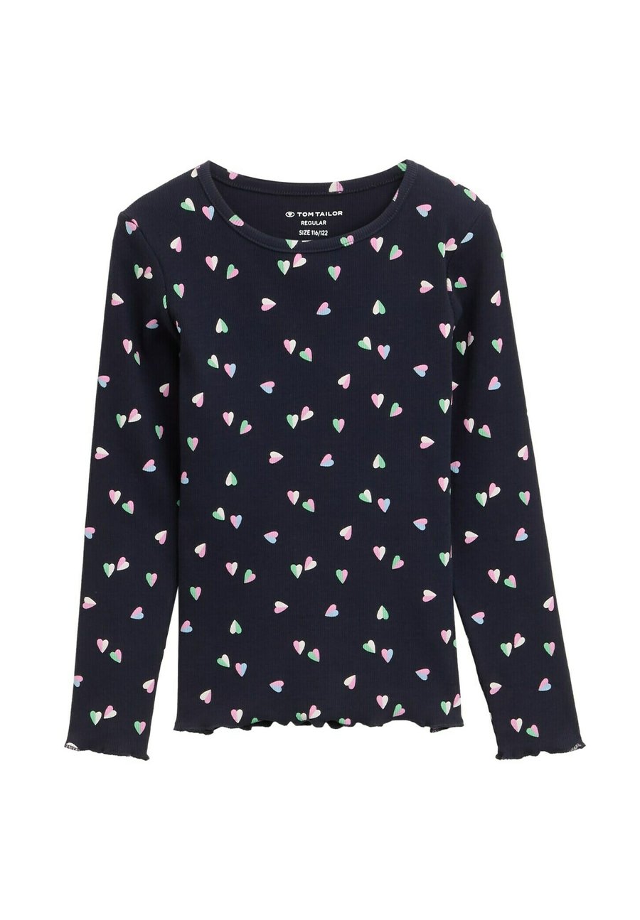

Топ TOM TAILOR MIT ALLOVER, Mini Heart Design/Dark Blue