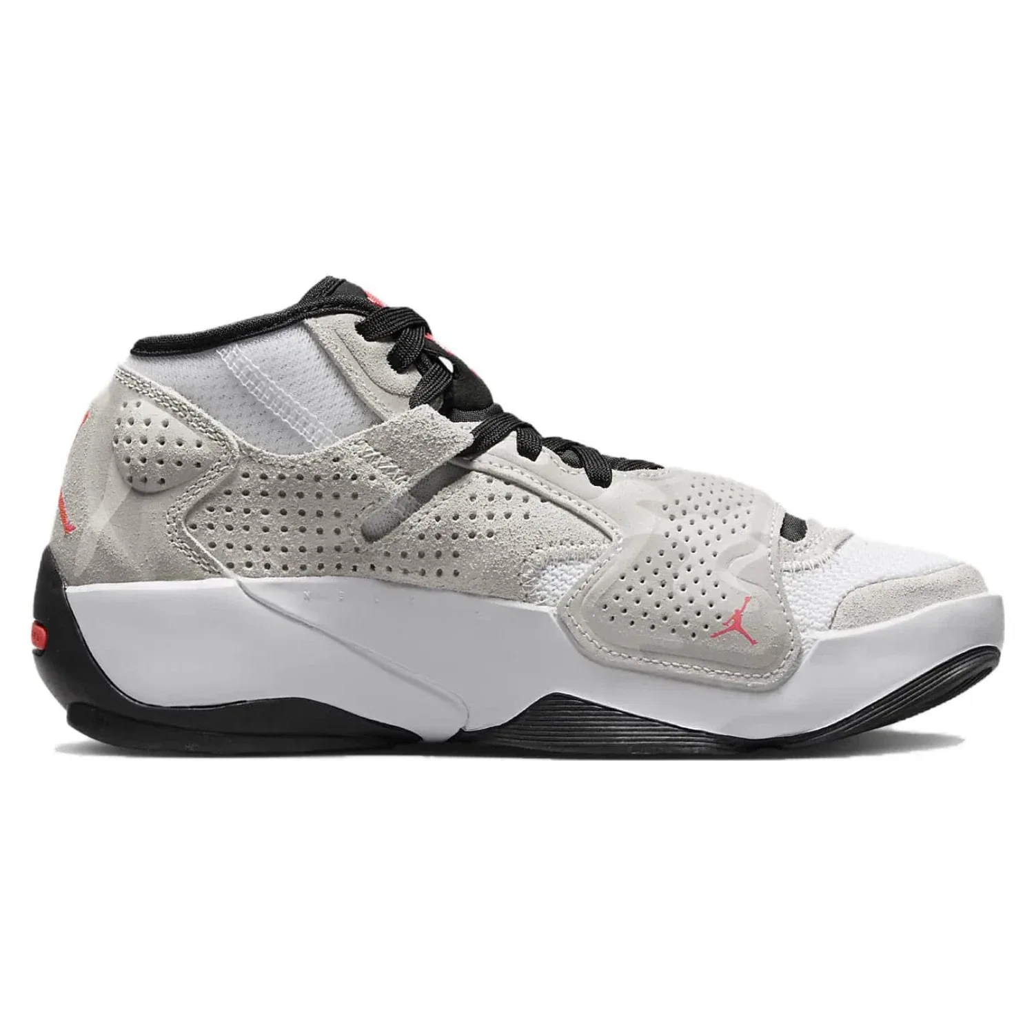 Детские баскетбольные кроссовки Air Jordan Zion FJ28 белого и малинового цвета HTAT67 — фото 2