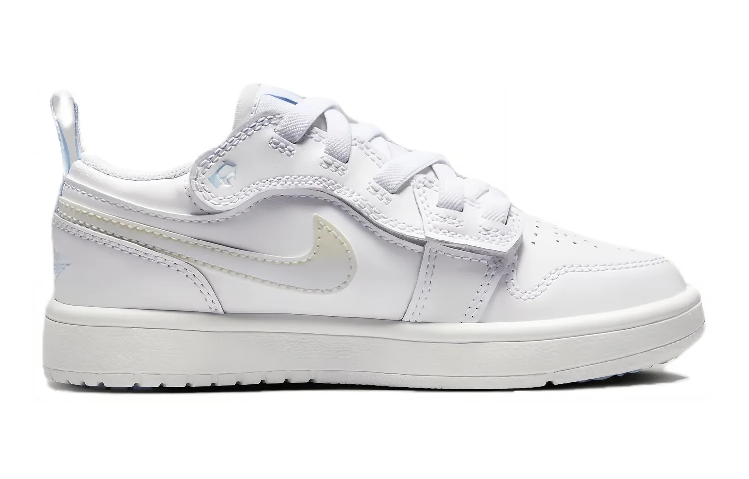 Jordan Air 1 Abrasion Resistant Low top детские скейтборд-кроссовки White для детей 3-7 лет — фото 3