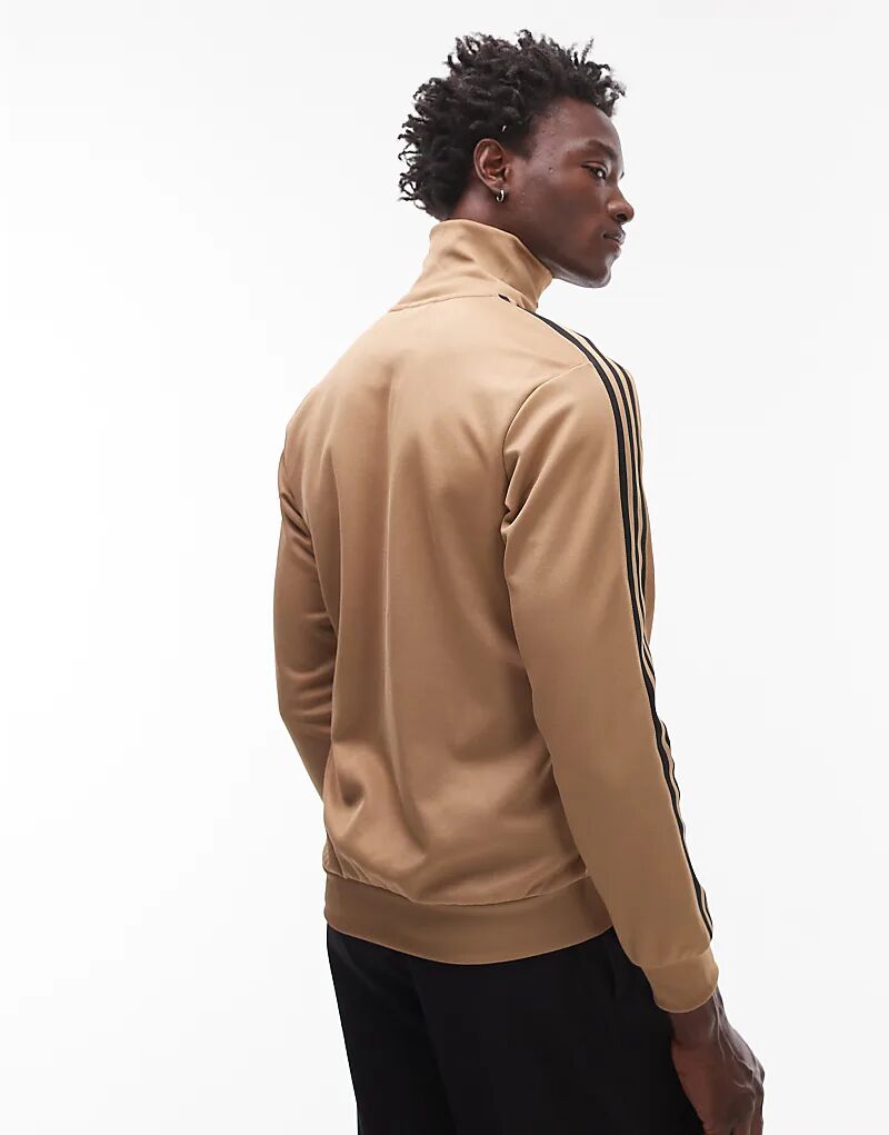 Классический спортивный топ adidas Originals бежевого цвета — фото 3