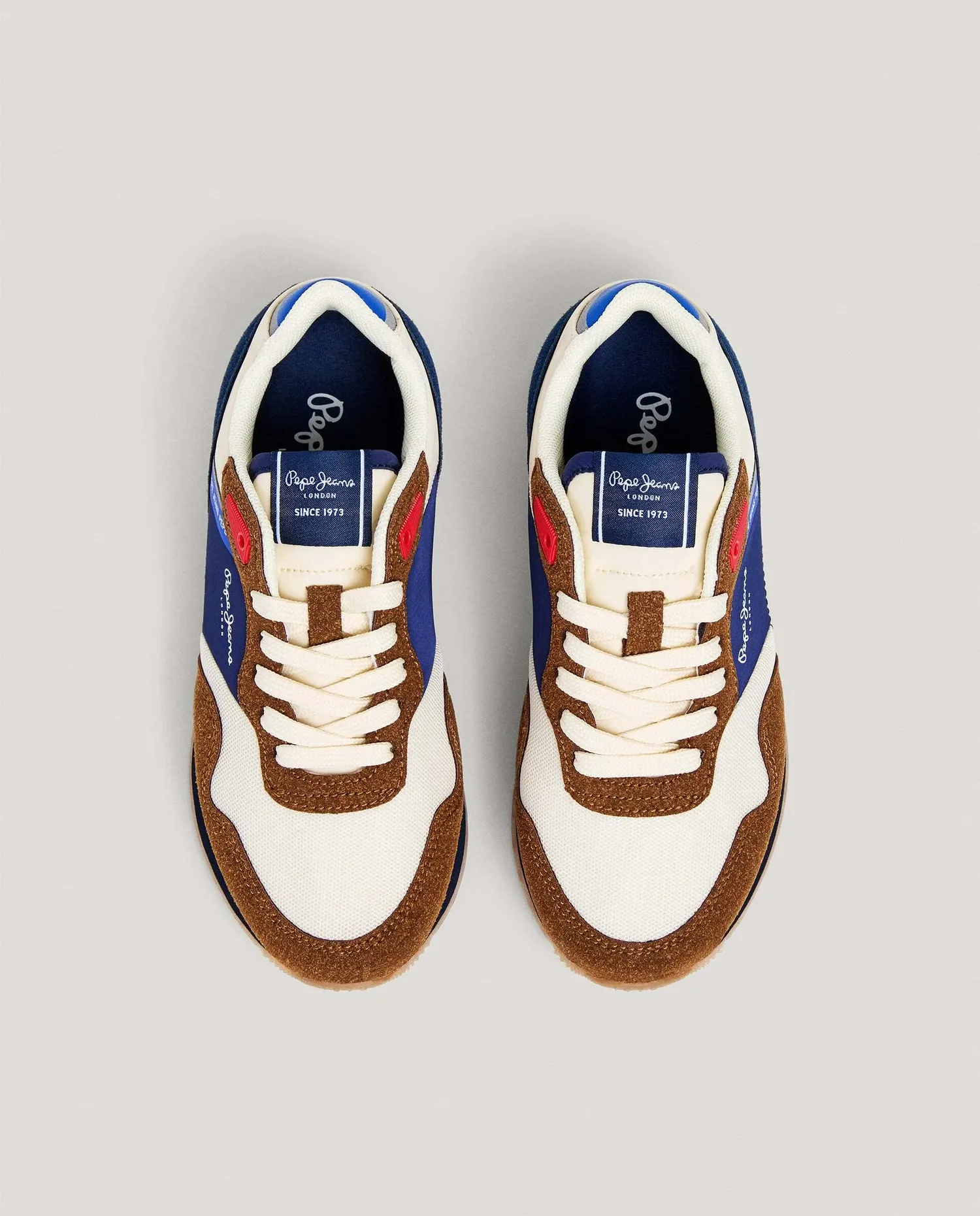 Комбинированные детские кроссовки для бега Pepe Jeans, Natural — фото 2