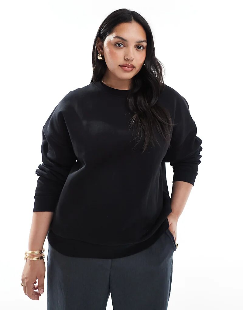 

Толстовка Curve Ultimate с начесом сзади ASOS DESIGN, черный цвет Asos Curve