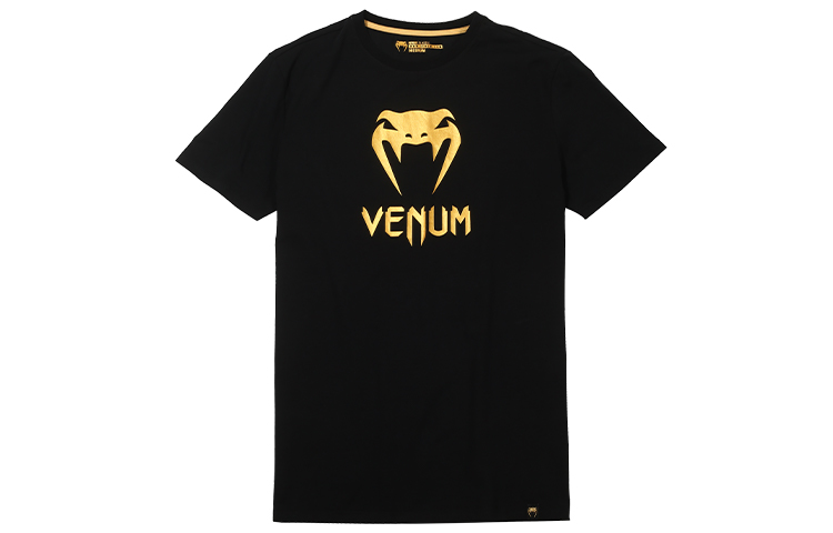 

Футболки унисекс с круглым вырезом, умеренно прямой крой Venum, черный золото