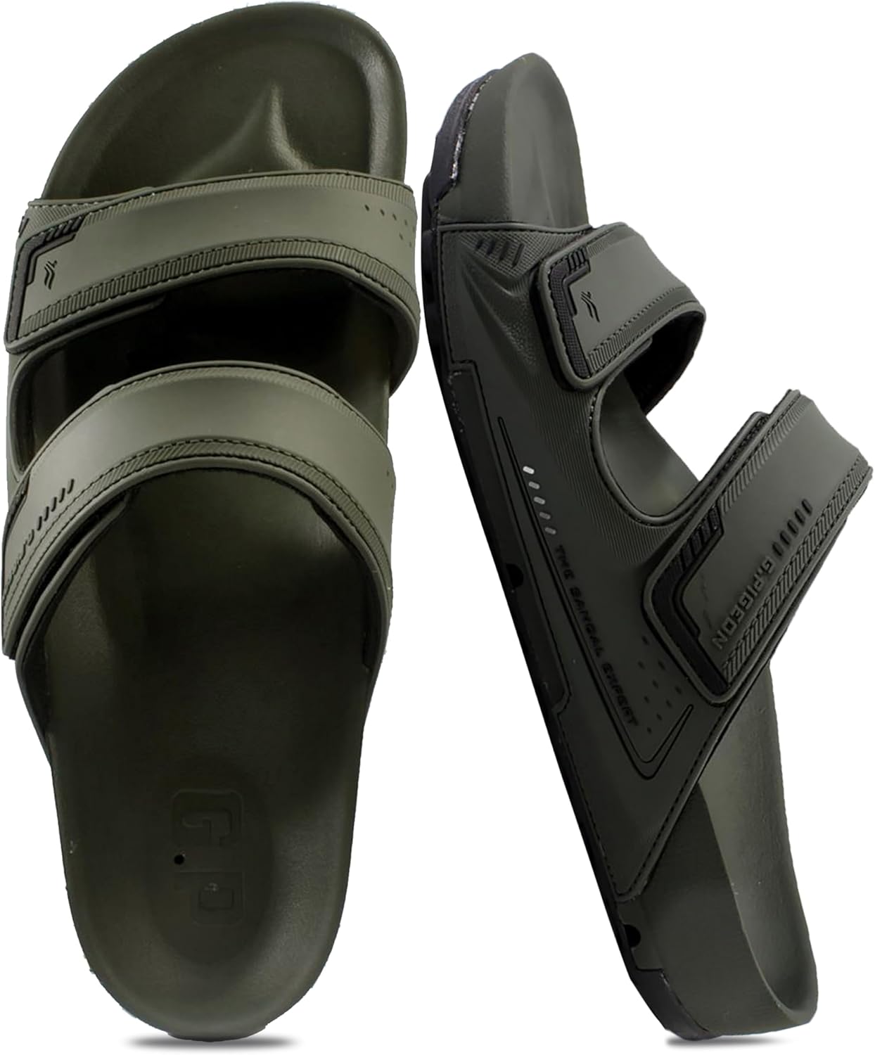 

Сандалии Gold Pigeon Shoes PIRO унисекс с ортопедической стелькой Orthoheel, высокоплотным гелем и подошвой с водоотведением, зеленый
