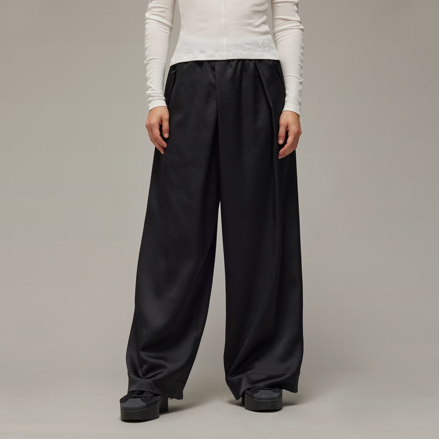 

Широкие брюки из технического хлопка Y-3 Adidas