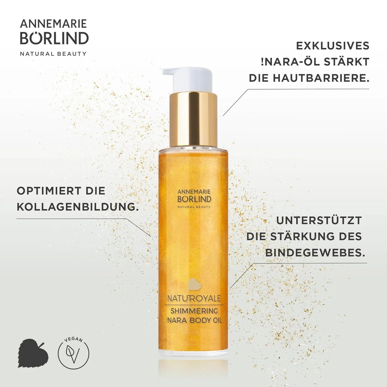 Мерцающее масло для тела «System Biolifting Natural Royal Shimmering Nara» 100 мл от ANNEMARIE BÖRLIND Annemarie Börlind — фото 3