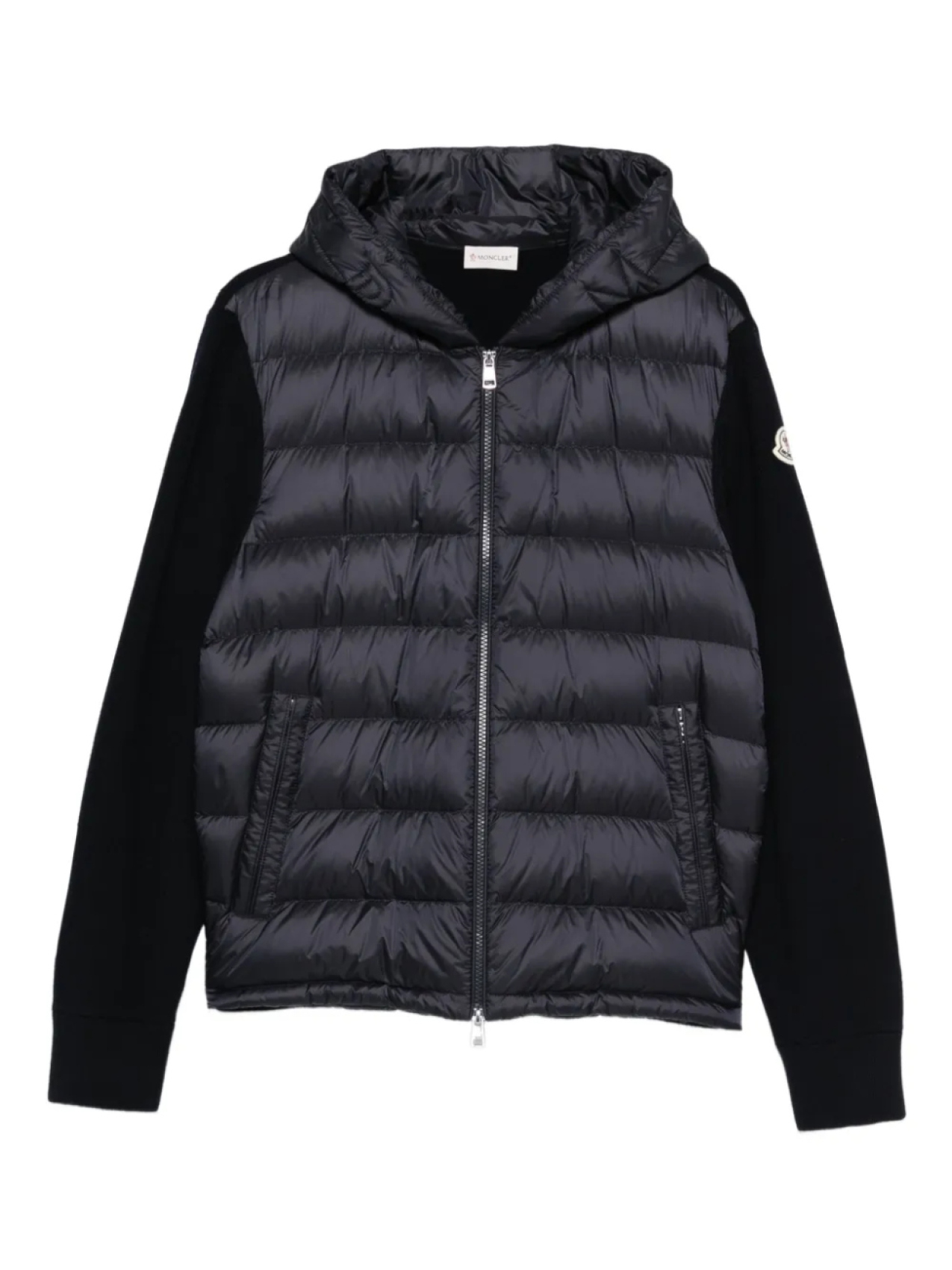 

Moncler стеганый пуховик с капюшоном, синий