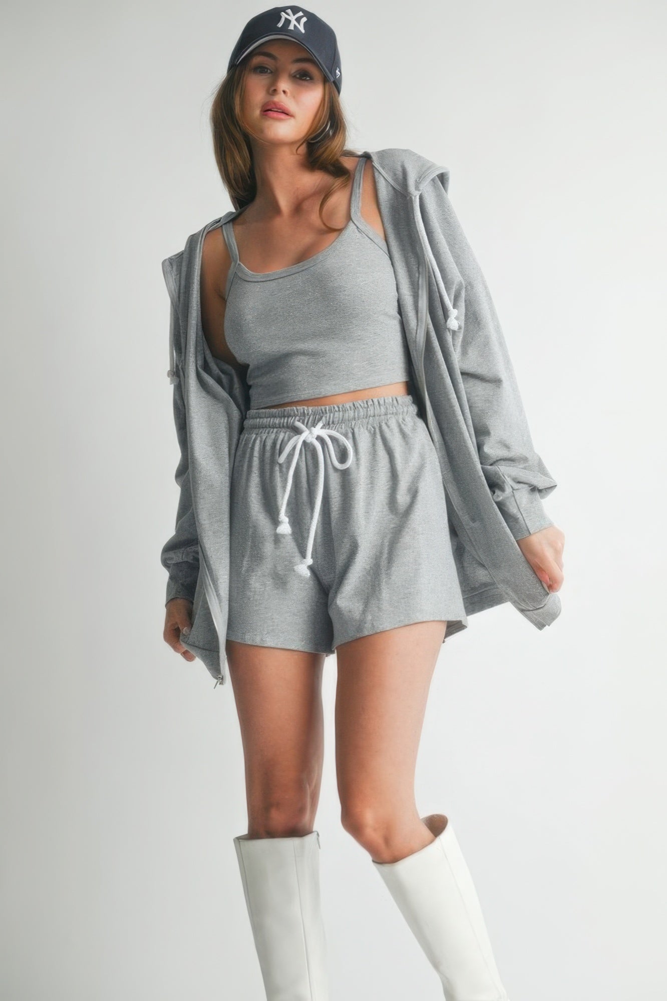 

Комплект из 3-х свитеров FASHNZFAB, цвет heather grey