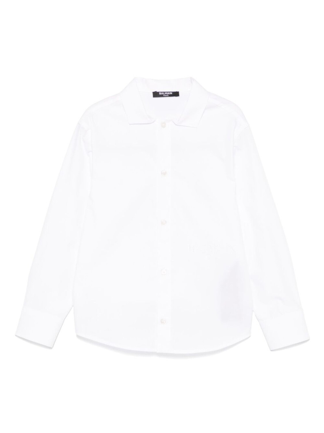 

Balmain Kids рубашка с вышитым логотипом, белый