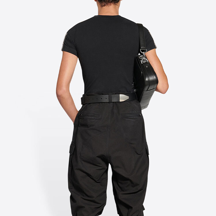 Футболка мужская Balenciaga спортивная, черный / белый — фото 4