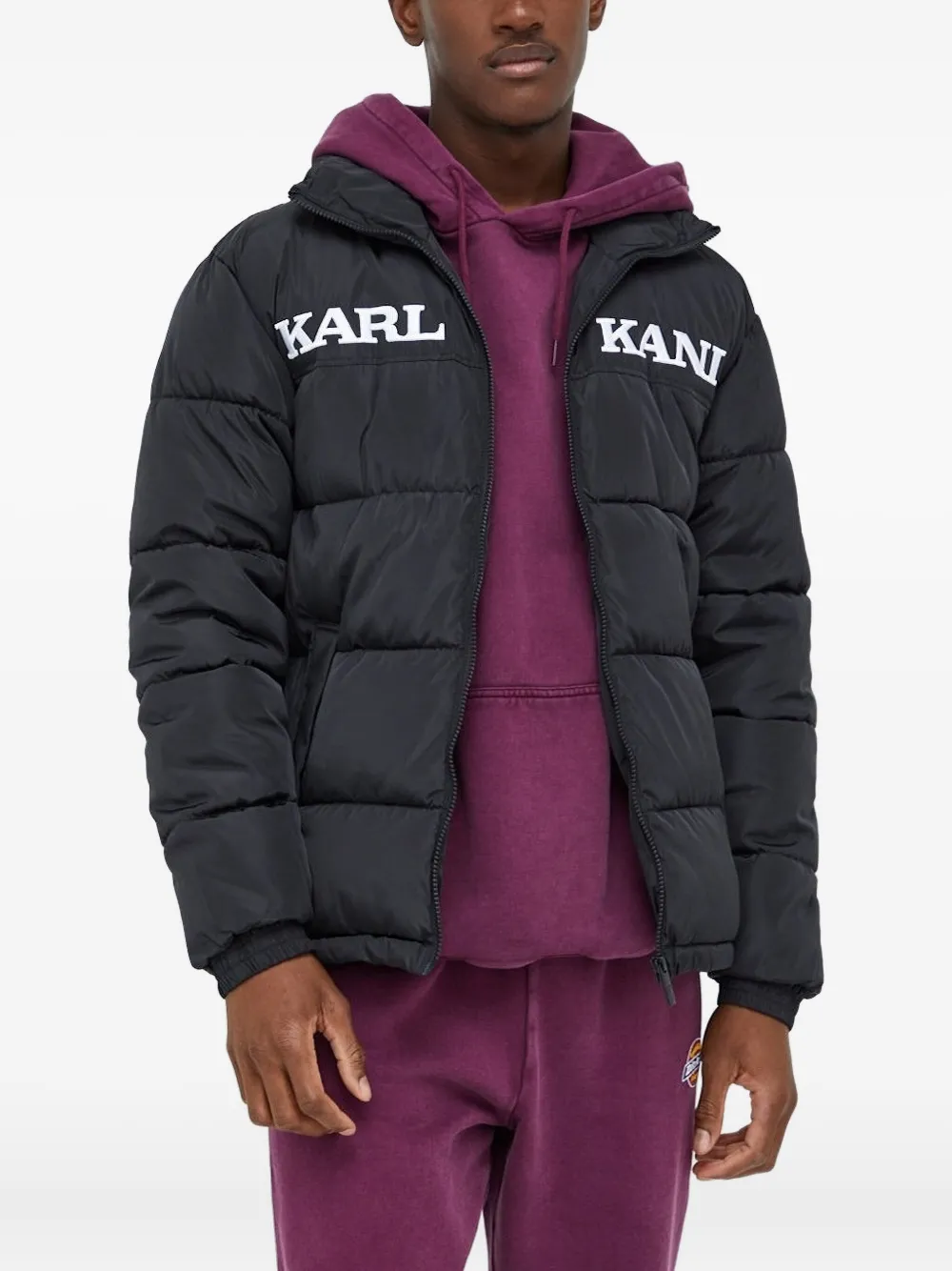 

Стеганая куртка с логотипом karl kani, черный