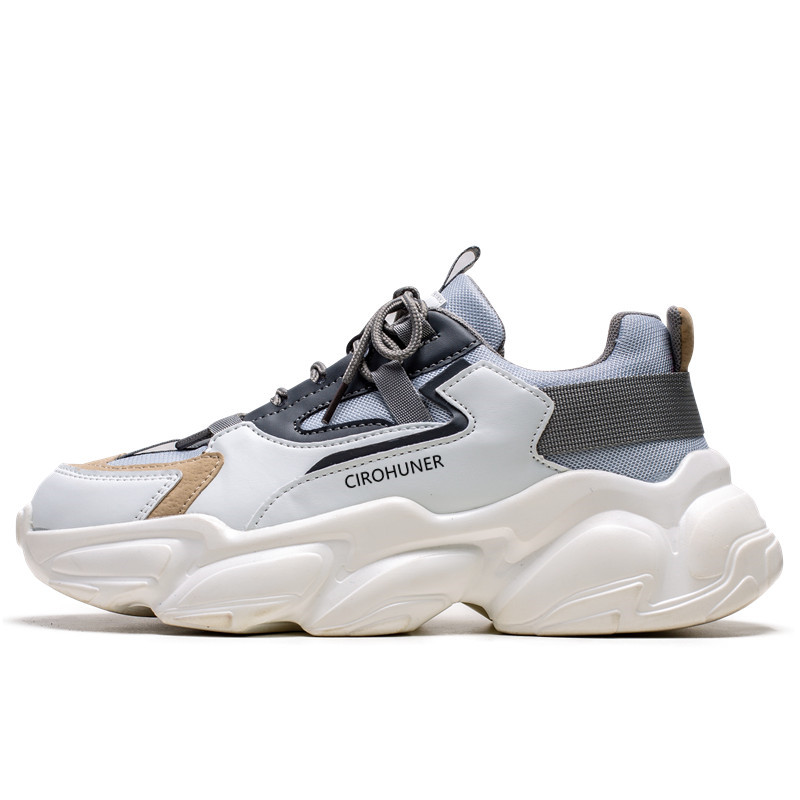 

CIROHUNER Мужские белые низкие массивные кроссовки, цвет White