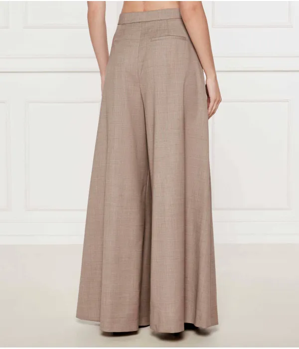 Шерстяные брюки Tetosa1 Relaxed fit Boss, коричневый — фото 3