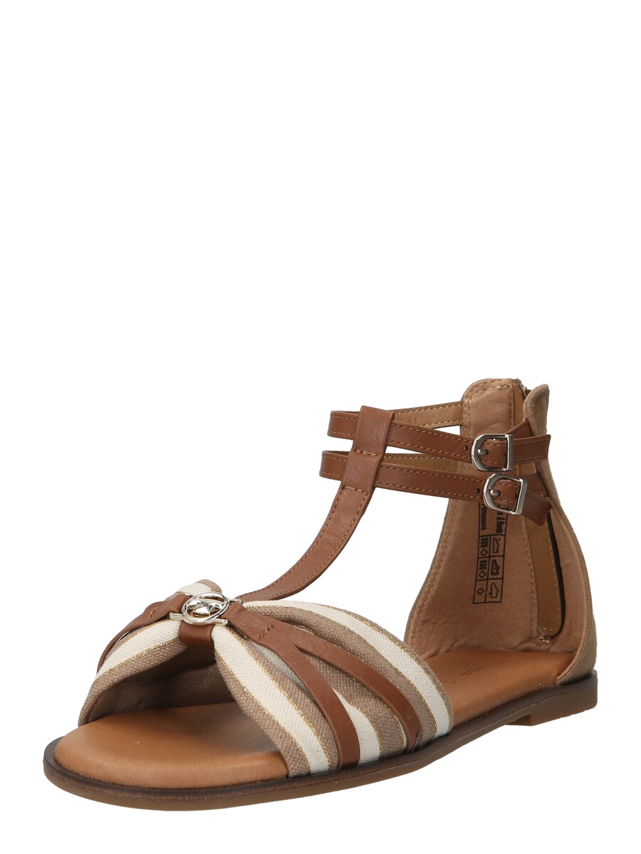 

Сандалии TOM TAILOR Sandals, цвет Brown/Light brown/White