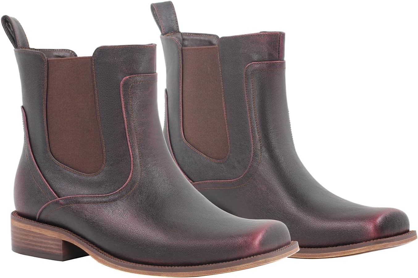 

Ботинки Chelsea Verisson с квадратным носком, низким массивным каблуком и толстым каблуком, модные ботильоны на молнии, бронзовый