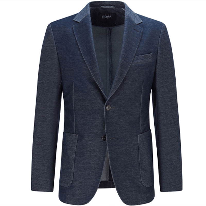 

HUGO BOSS SS22 Бизнес-костюм Пиджак Мужской Темно-синий