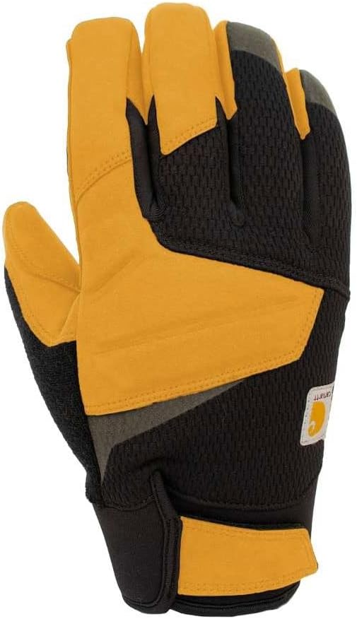 

Мужские утепленные перчатки Carhartt Wind Fighter GL0783M из синтетической кожи с манжетами, Black Barley