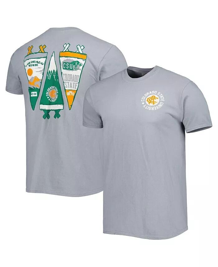 

Мужская серая футболка Colorado State Rams Pennant Comfort Color Image One