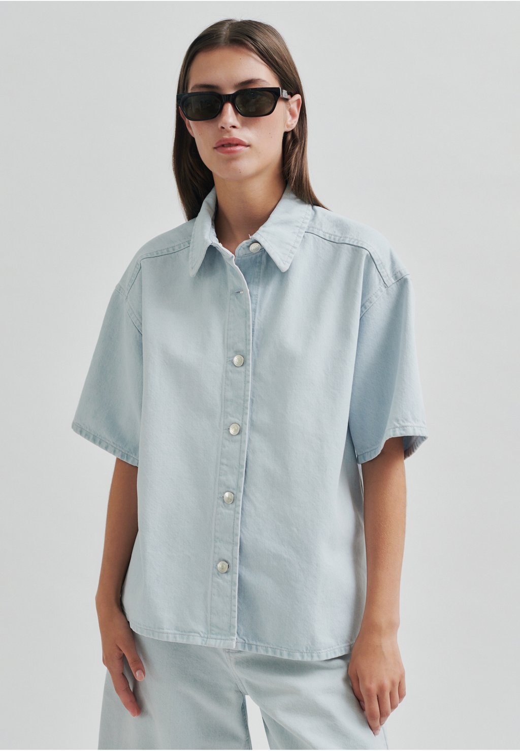 

Блузка на пуговицах FIRA Second Female, цвет Light Blue Denim