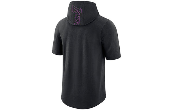 Футболка ss20 lal m nk tee cts hoody lakers hooded black Nike, черный — фото 2