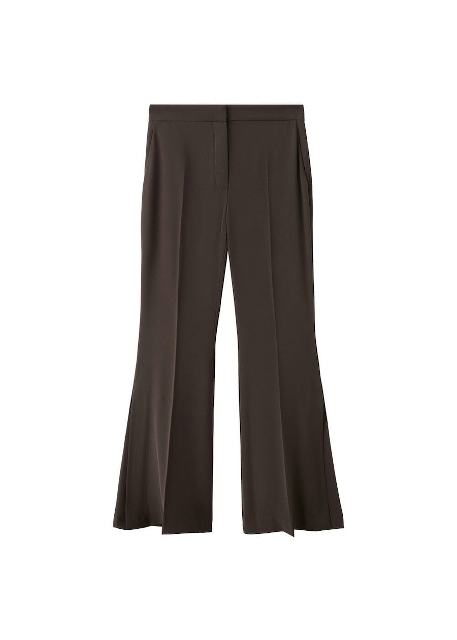 

Расклешенные брюки со складками спереди MANGO Greta, коричневый
