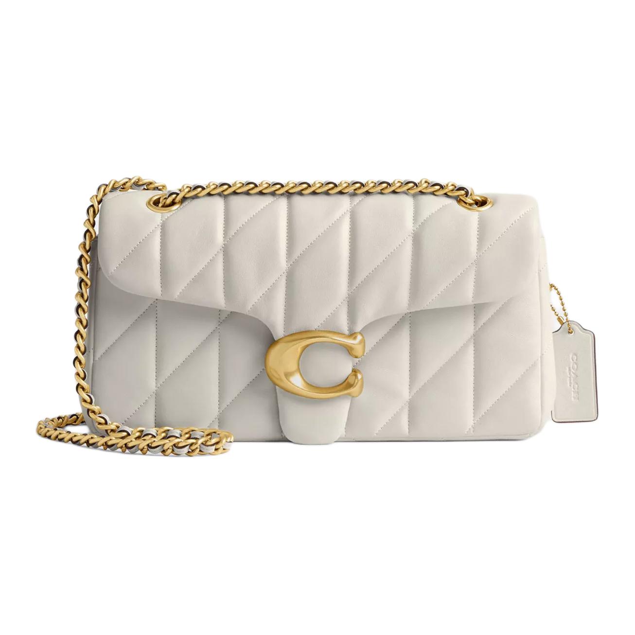 

Сумка через плечо Tabby Nappa Leather среднего размера женская белая COACH