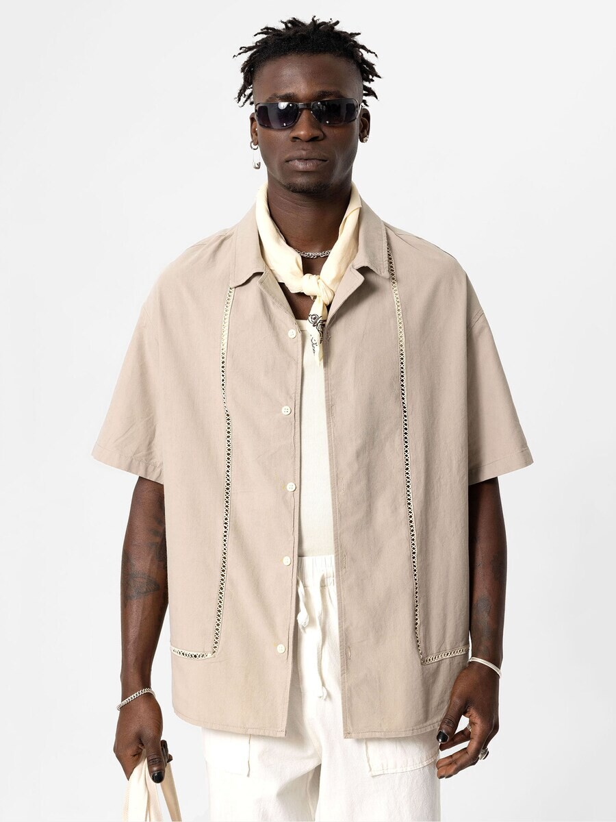 

Повседневная рубашка VAMOS CLO Comfort fit Button Up Shirt Shreveport, бежевый