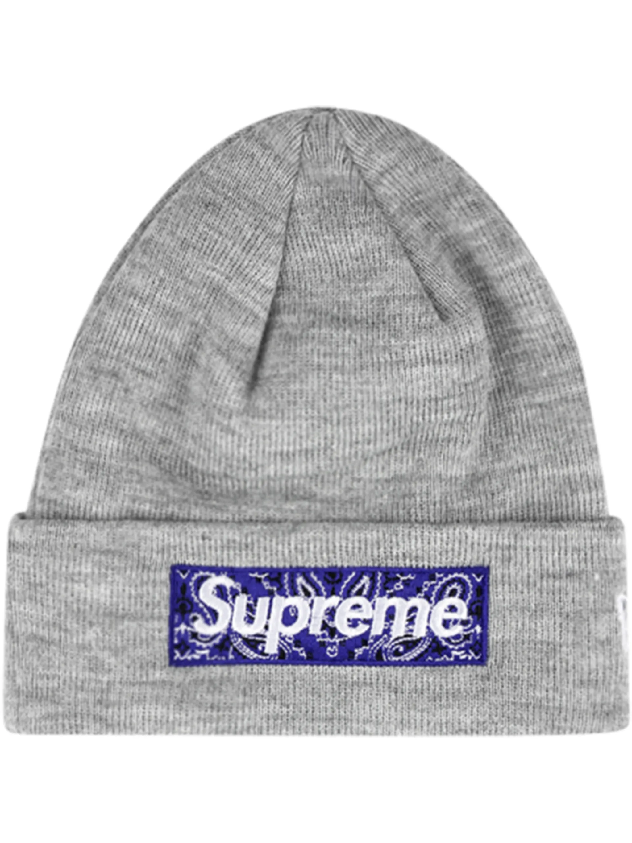 

Шапка бини x New Era Bandana Box Logo Supreme, серый